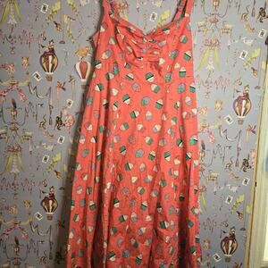 Torridcoral color cupcake print